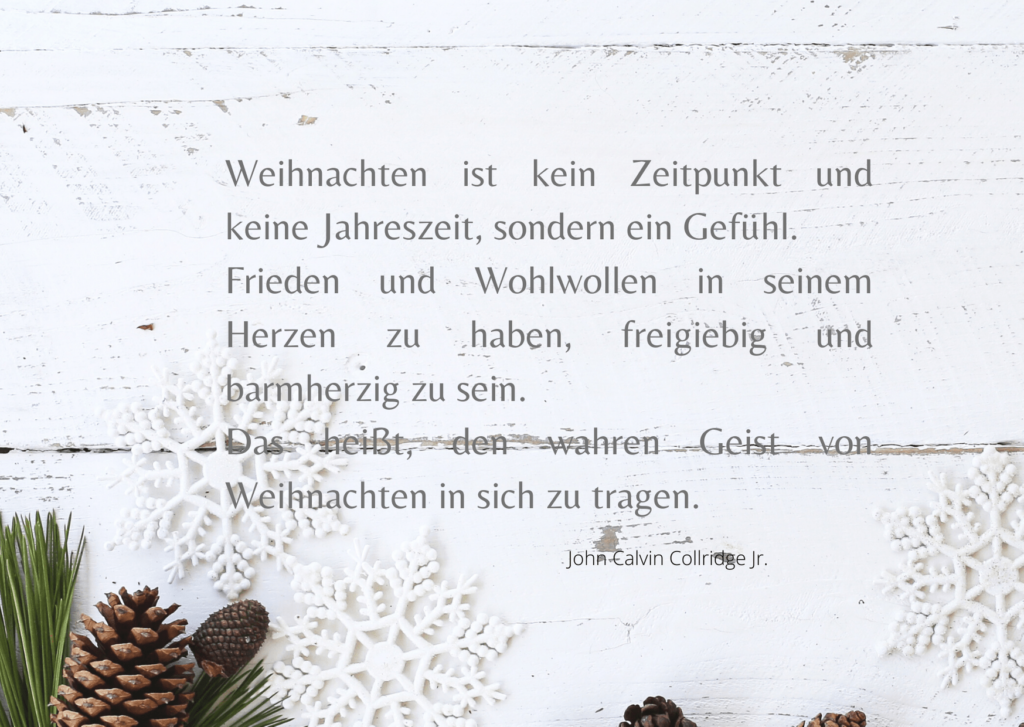 Frohe Weihnachten- es ist ein Gefühl