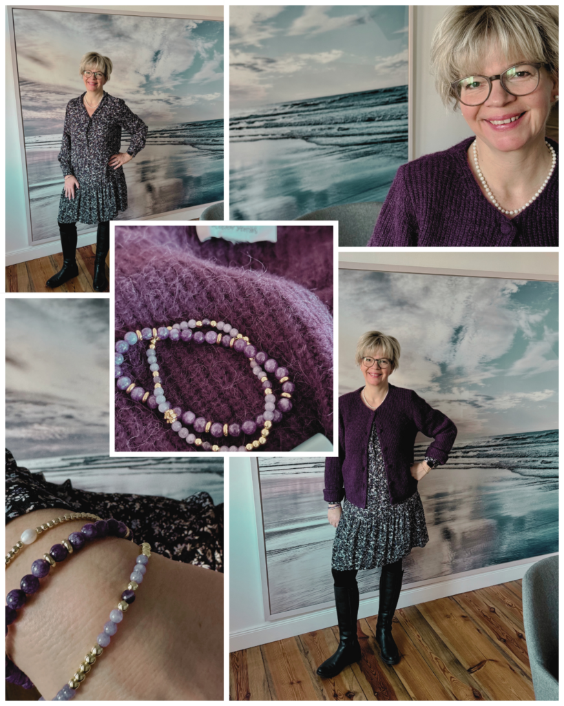 Outfit der Woche-Lila Cardigan-Blümchenkleid-lifewithaglow