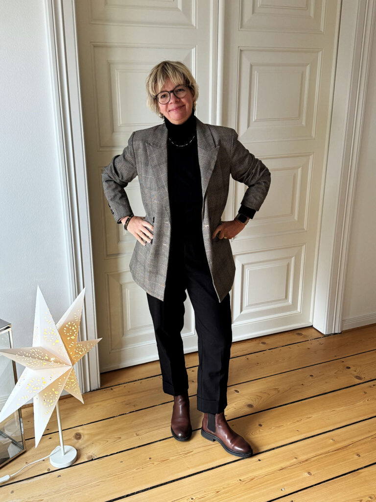 Trendcheck Karo-das Outfit der Woche-lifewithaglow-Glencheck Blazer