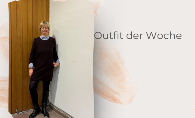 Trendfarbe Bordeaux mit Blau- das Strickkleid anders-lifewithaglow