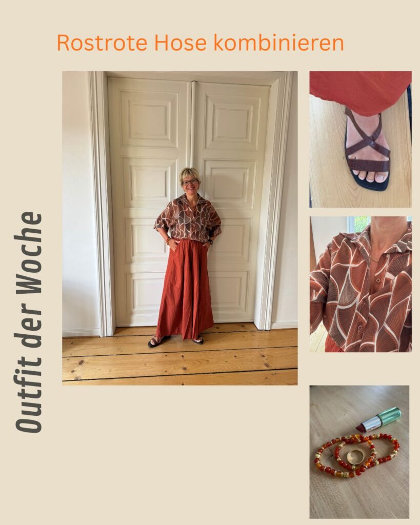 Rostrote Hose kombinieren-Über den Modeschatten hüpfen-Sommerlook-lifewithaglow