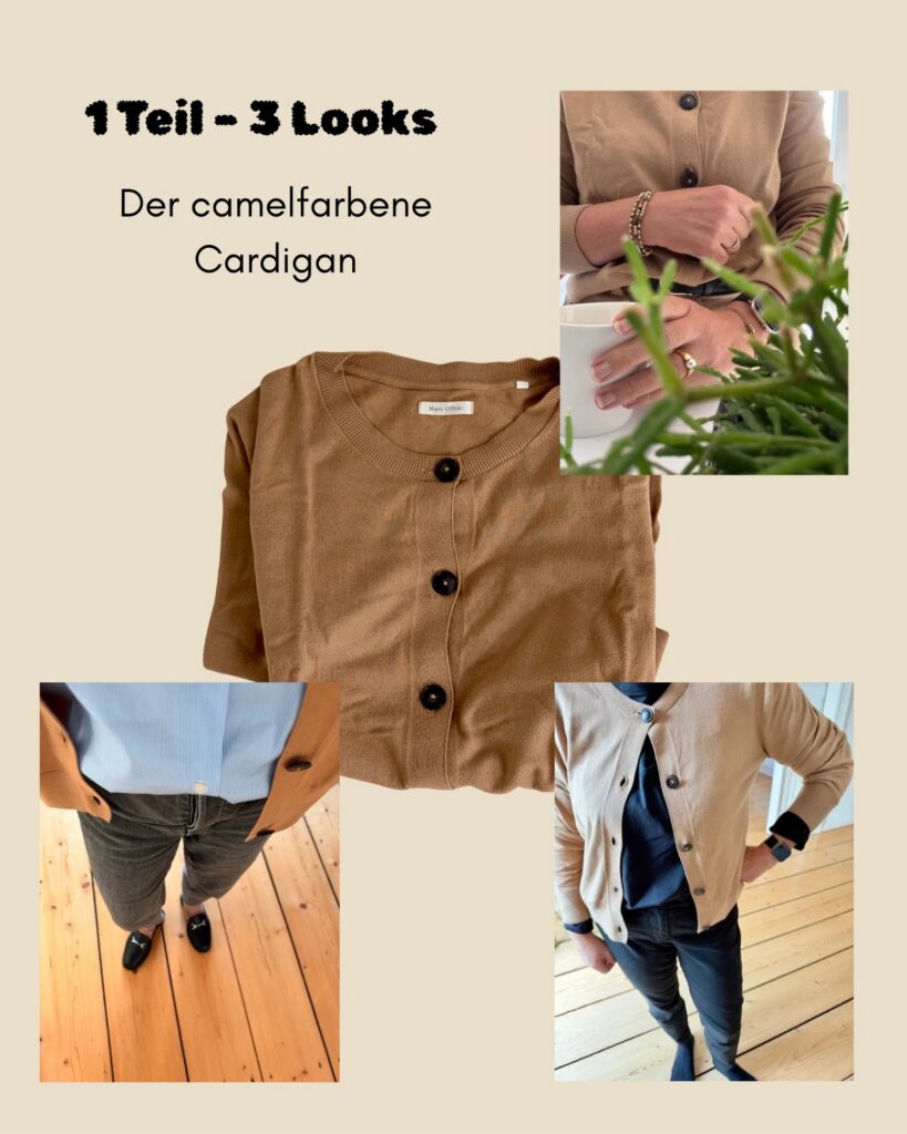1 Teil-3Looks- camelfarbener Cardigan-Wie kombiniere ich einen Carigan-lifewithaglow 1 Teil-3Looks- camelfarbener Cardigan-Wie kombiniere ich einen Carigan-lifewithaglow