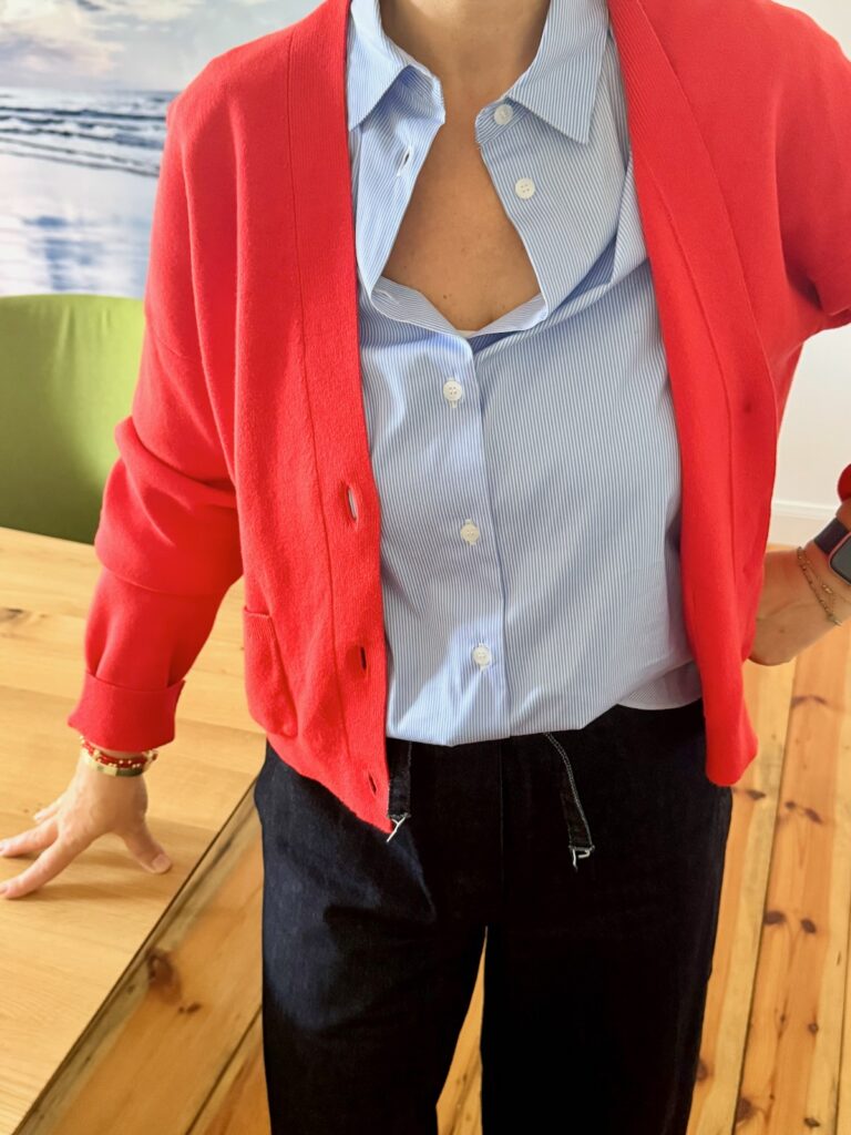 Herbstoutfit mit Wachsjacke-Rot und Jeans-lifewithaglow